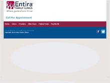 Tablet Screenshot of entirafamilyclinics.com